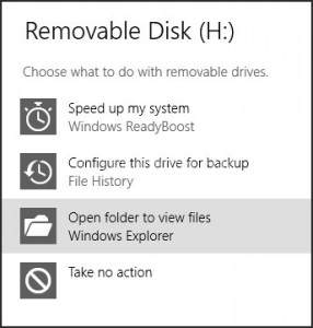 Removable disk in windows 8