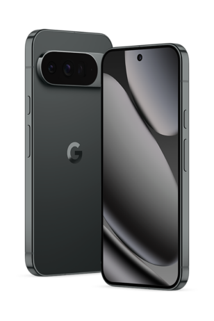 Google Pixel 10 Pro XL shown from the front and back on a transparent background